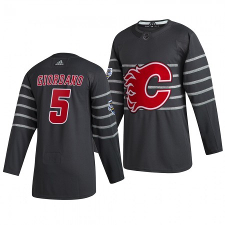 Camisola Calgary Flames Mark Giordano 5 Cinza Adidas 2020 NHL All-Star Authentic - Homem